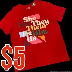 $5 item/NWT TakePride Red short sleeve T-shirt unisex
